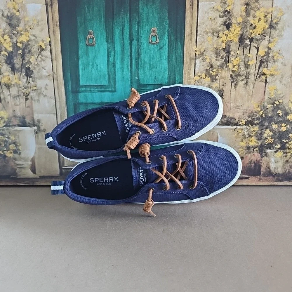 Sperry Women's‎ Crest Vibe | Linen Navy | Size 8.5 STS98642